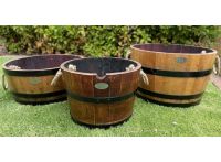 Premium Whiskey and Wine Half Barrel Planter- 300ltr